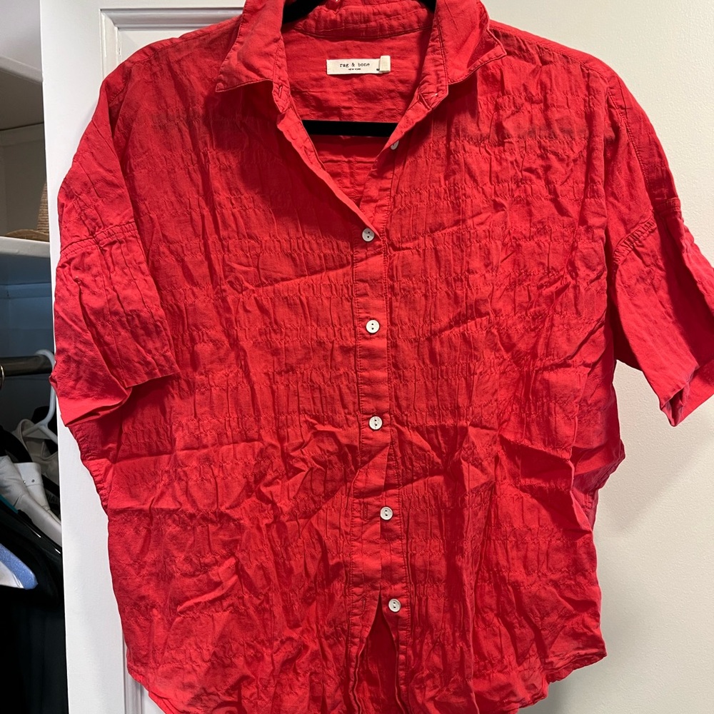 Rag and bone womens linen shirt - size small.